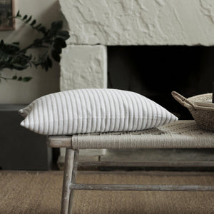 HIKARI TAUPE STRIPE COTTON CUSHION