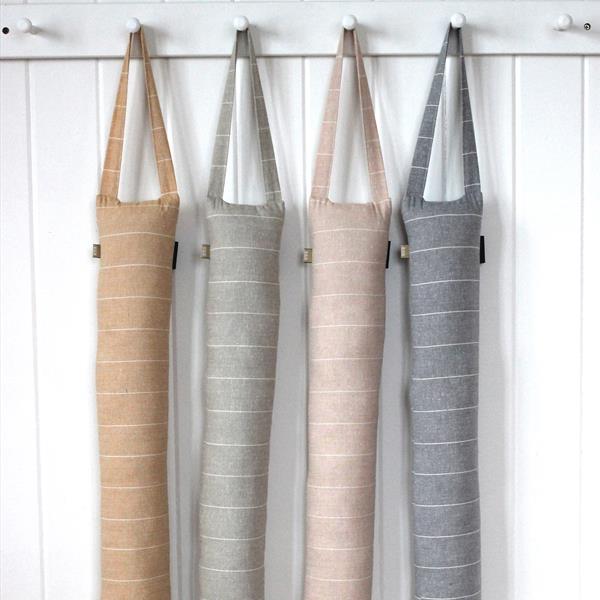 WILD STRIPE DRAUGHT EXCLUDER - ALMOND / CLAY PINK