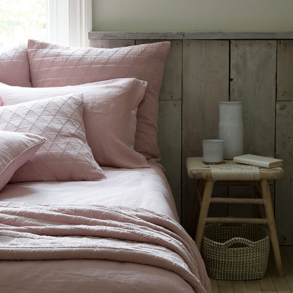 LISBON BLUSH 100% LINEN BED LINEN