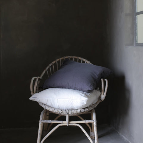 LISBON 100% LINEN CUSHION SLATE