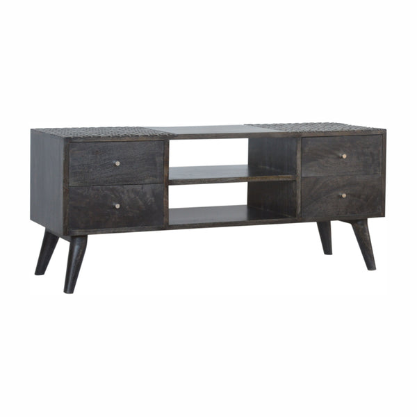 BLACK WOODEN MEDIA CABINET