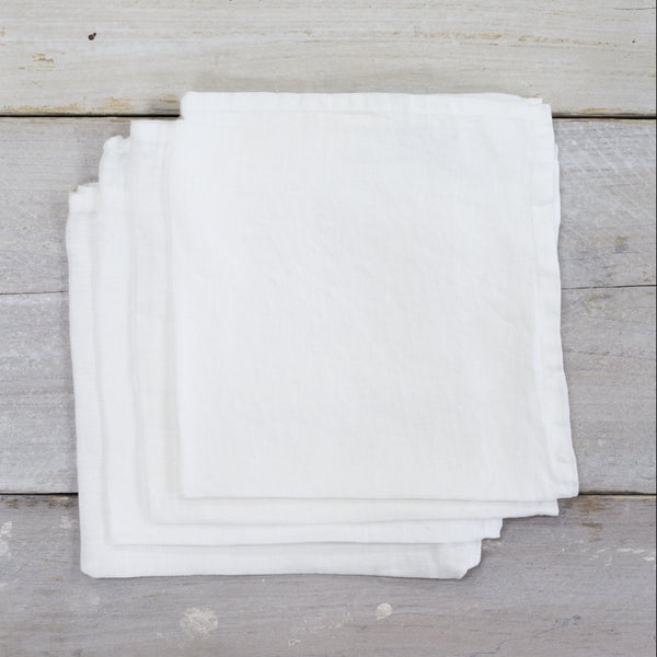 LINEN NAPKIN SET WHITE