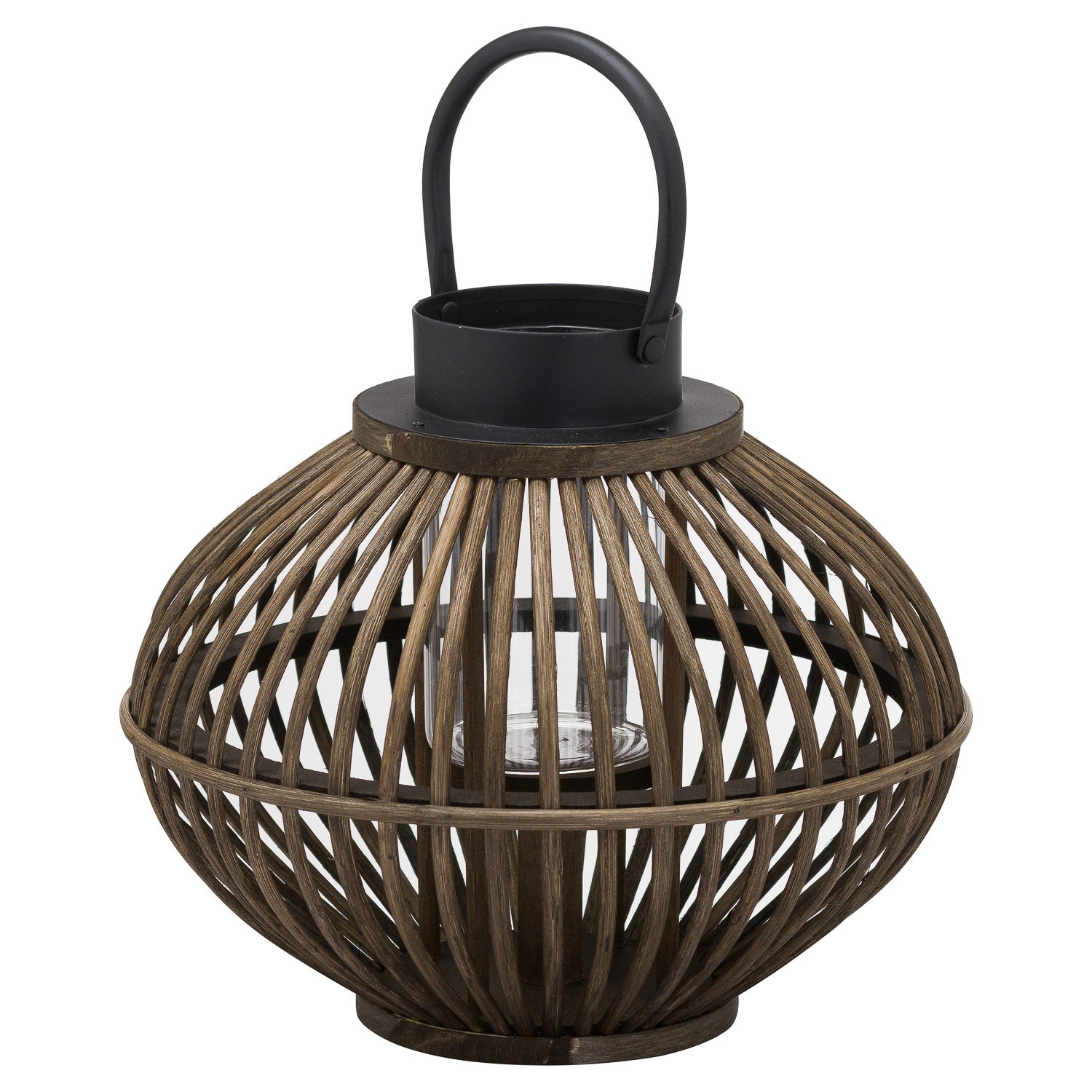 BROWN BLACK BAMBOO LANTERN