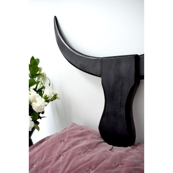 COW HORN ANTIQUE BLACK