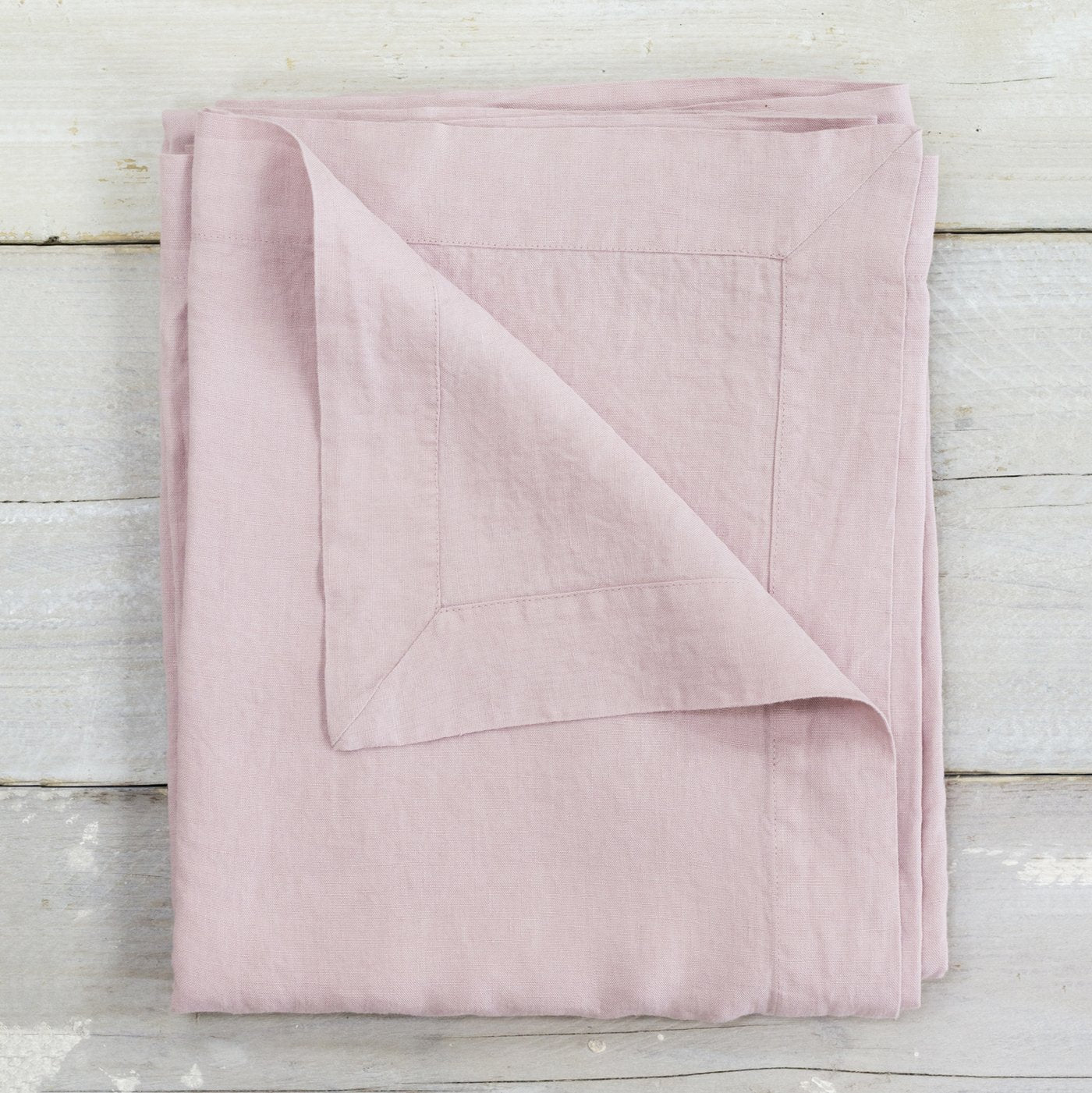 LINEN TABLECLOTH BLUSH PINK