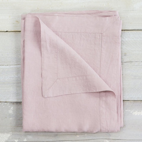 LINEN TABLECLOTH BLUSH PINK