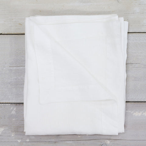 LINEN TABLECLOTH WHITE