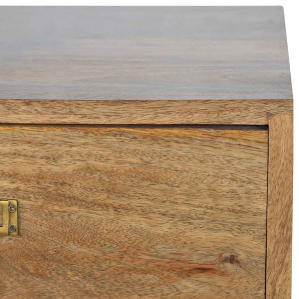 NATURAL GRAIN 2 DRAWER SOLID WOOD BEDSIDE