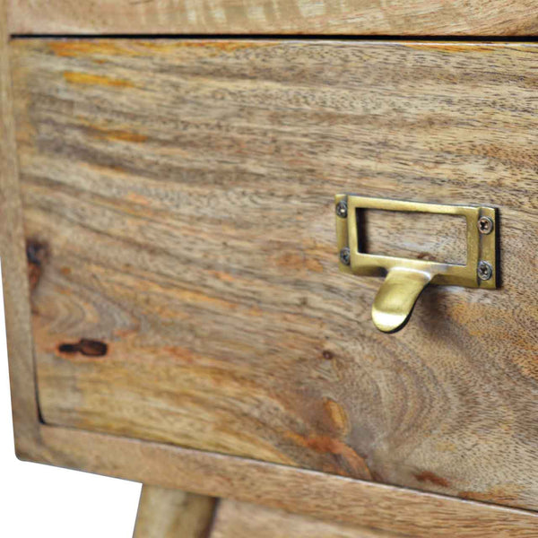 NATURAL GRAIN 2 DRAWER SOLID WOOD BEDSIDE