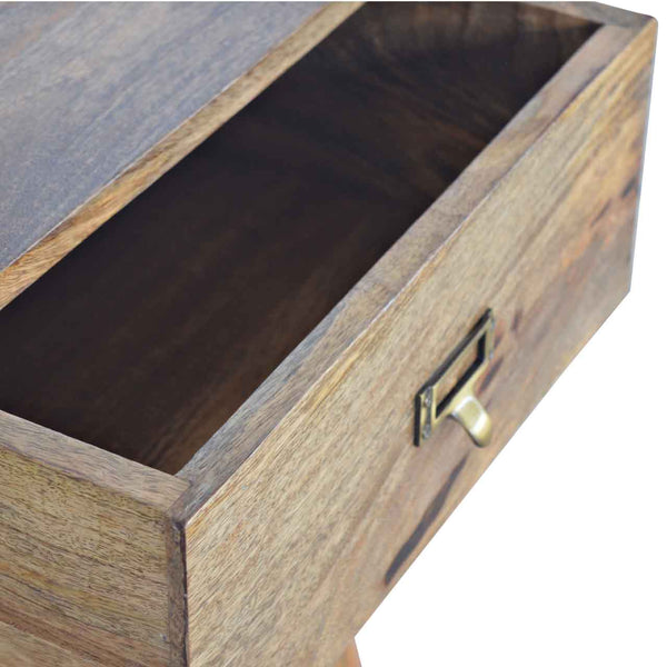 NATURAL GRAIN 2 DRAWER SOLID WOOD BEDSIDE