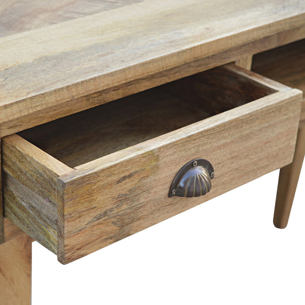 NORDIC SOLID WOOD DESK WITH 2 DRAWERS