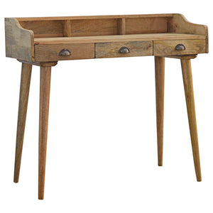 NORDIC STYLE GALLERY BACK WOODEN DESK