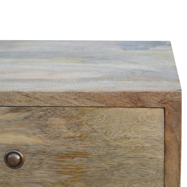 LIGHT OAK NORDIC STYLE BEDSIDE 4 DRAWERS