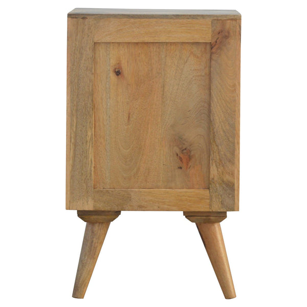 LIGHT OAK NORDIC STYLE BEDSIDE 4 DRAWERS