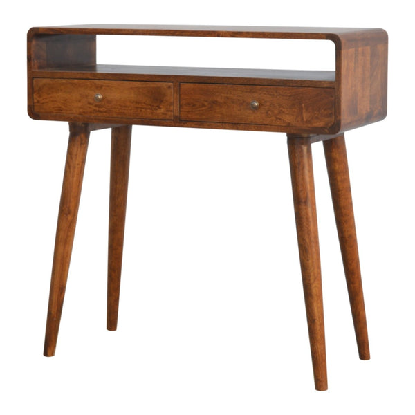 OPEN SLOT CHESTNUT CONSOLE TABLE