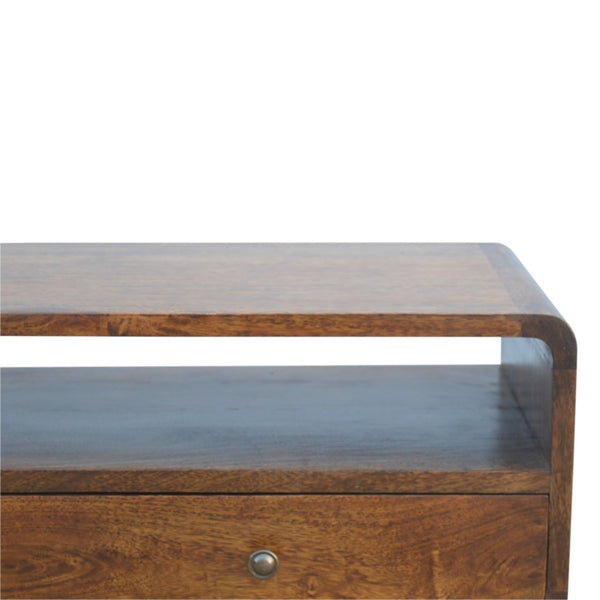 OPEN SLOT CHESTNUT CONSOLE TABLE