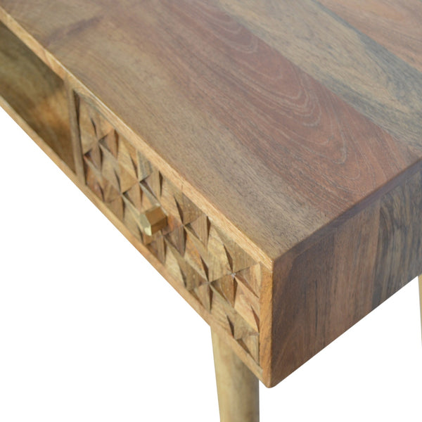 NORDIC OAK CARVED DESK