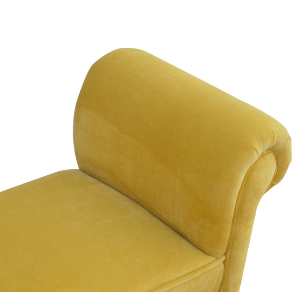 MUSTARD VELVET BENCH