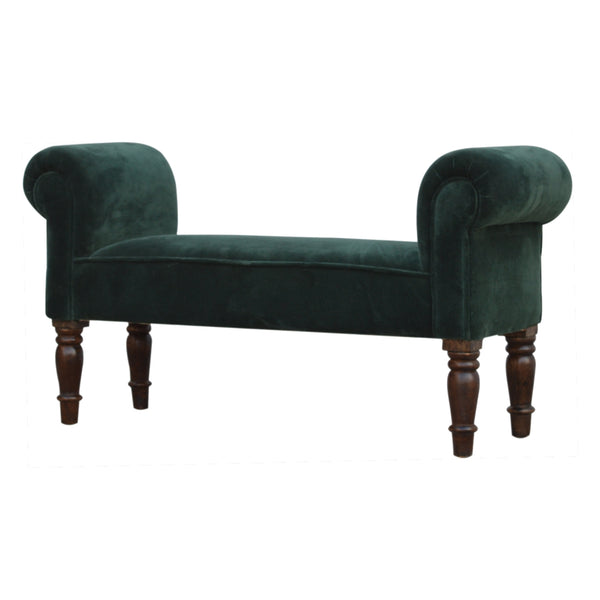 EMERALD VELVET BENCH