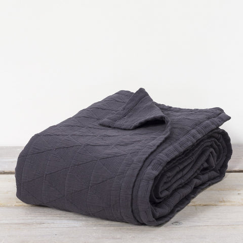 STOCKHOLM SLATE GREY BEDSPREAD